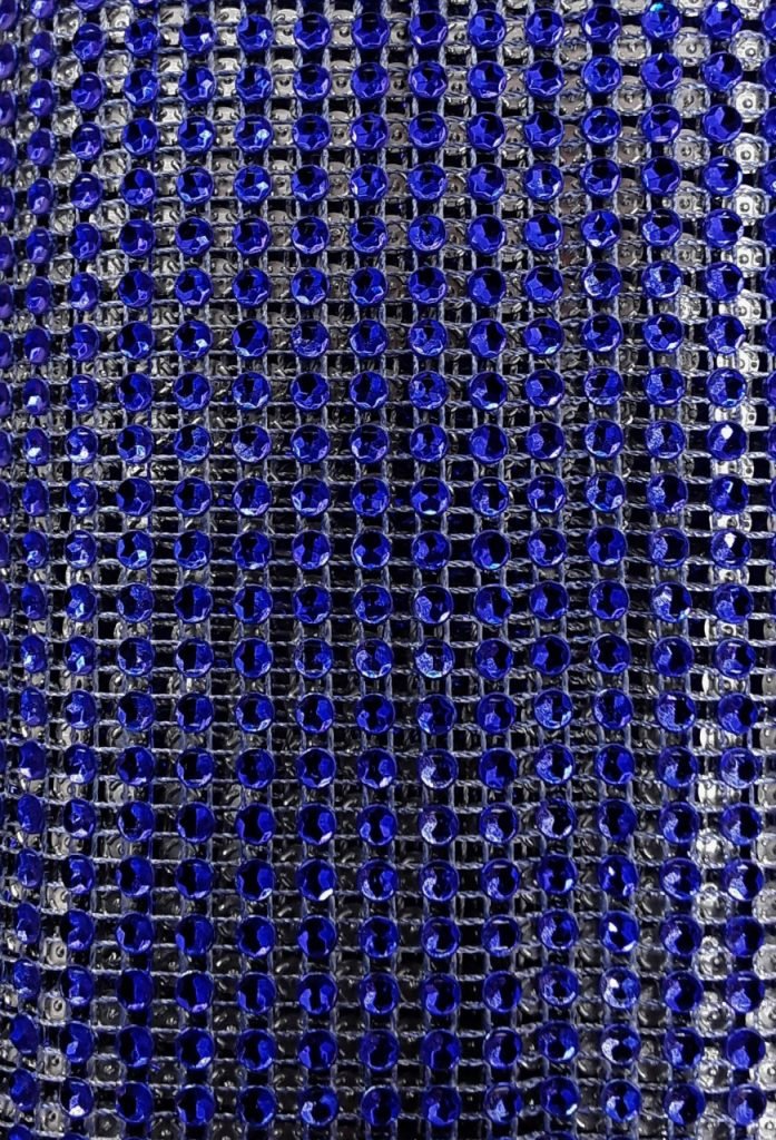 59″x4.9″ Diamond Rhinestone Crystal Mesh Ribbon – Blue – Texas Party ...