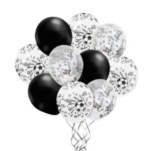 12Pcs Latex Happy Birthday Soccer Printed Balloons Bouquet for Party Decorations