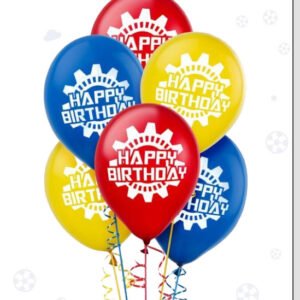 6Pcs Latex Happy Birthday Balloons Bouquet for Party Decorations